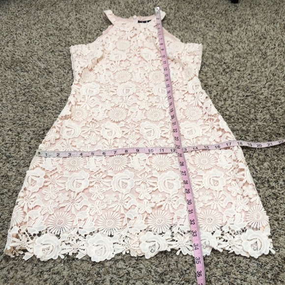 Lulu’s Love Poem Dress Size Small Pastel Pink Floral Guipure Lace - Picture 8 of 8